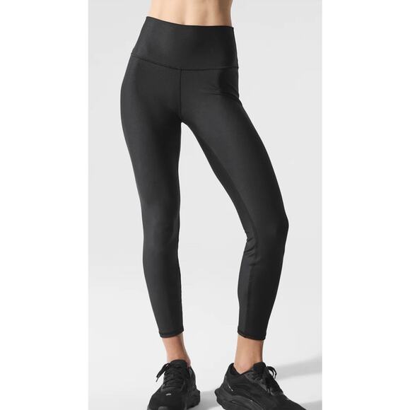 ALO Pants - NEW ALO Women’s 7/8 High-waist Airlift Legging Sz MED Black With Keyhole Pocket